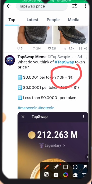 Tapswap Price